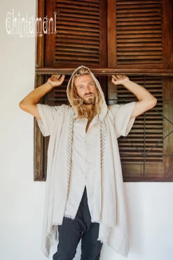 Organic Hooded Shirt / Gray