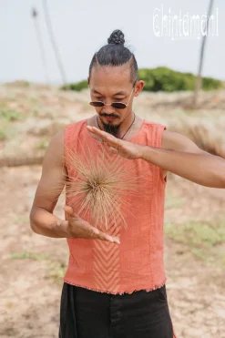 Organic Long Top / Salmon Red