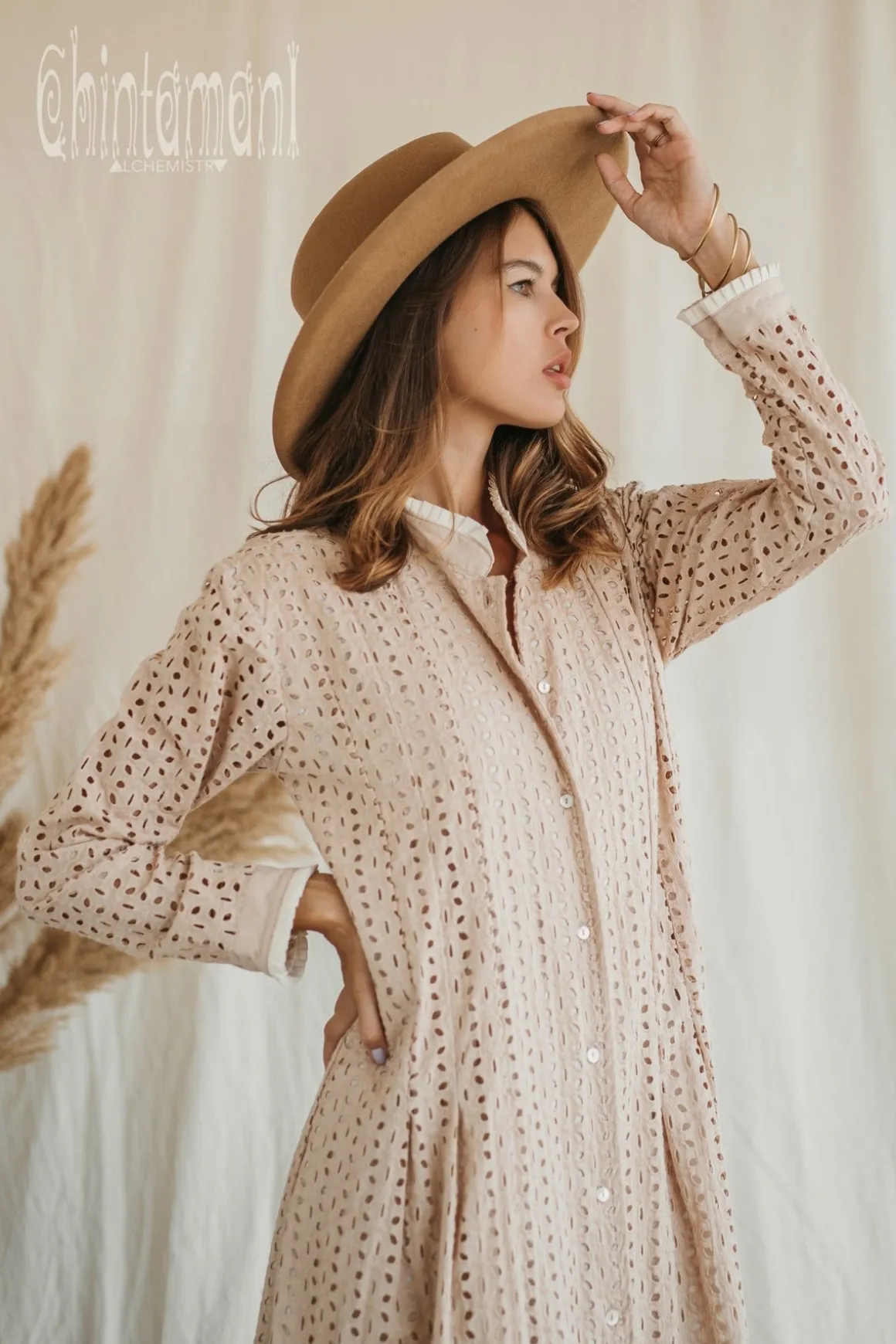 Organic Maxi Dress / Beige