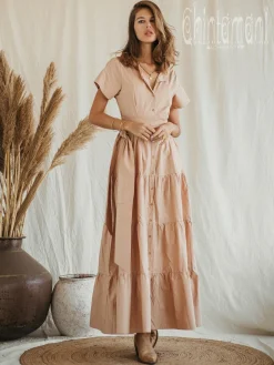 Organic Maxi Dress / Cream