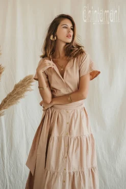 Organic Maxi Dress / Cream