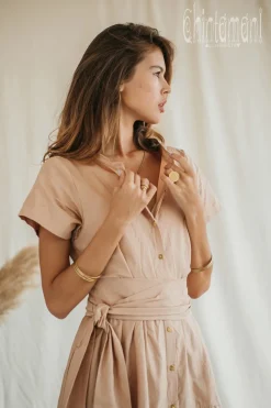 Organic Maxi Dress / Cream