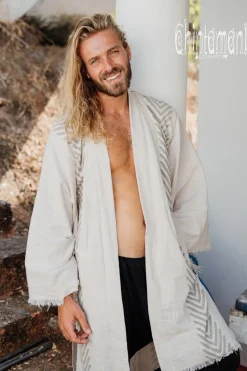 Organic Men's Kimono / Gray