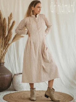 Organic Midi Dress / Beige