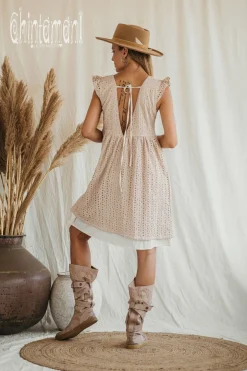 Organic Mini Dress / Beige