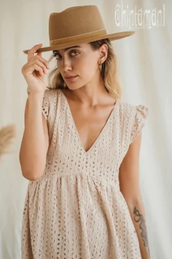 Organic Mini Dress / Beige