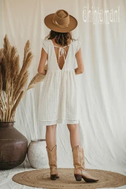 Organic Mini Dress / White