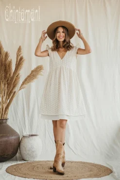 Organic Mini Dress / White