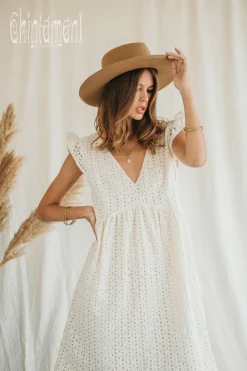 Organic Mini Dress / White