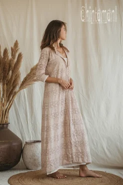 Organic Shirt Dress / Beige