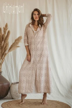 Organic Shirt Dress / Beige