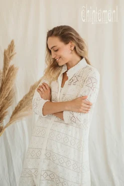 Organic Shirt Dress / Off White
