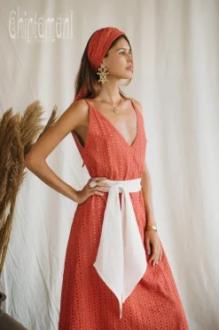 Organic V Dress / Coral Rose