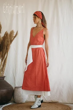 Organic V Dress / Coral Rose