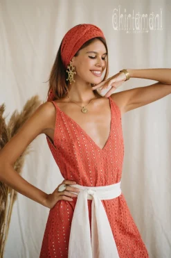 Organic V Dress / Coral Rose