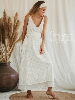 Organic V Dress / Off White