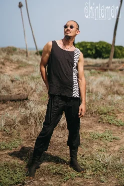 Organic Vest Top / Black