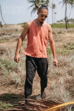 Organic Vest Top / Salmon