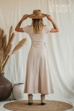 Organic Wrap Dress / Beige