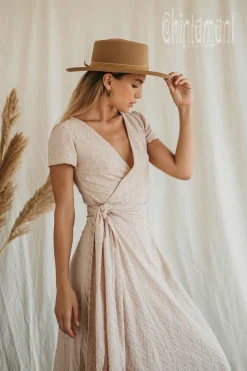 Organic Wrap Dress / Beige