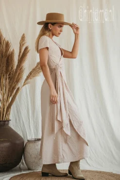 Organic Wrap Dress / Beige