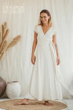 Organic Wrap Dress / Off White