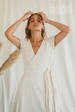 Organic Wrap Dress / Off White