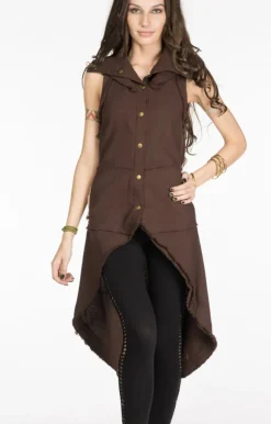 Сotton Boho Vest / Brown