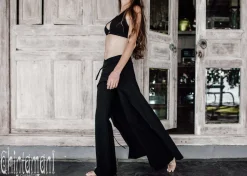 Pants with Skirt / Black