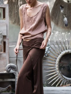 Pants with Skirt / Brown