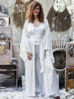 Pure Silk Kimono / White