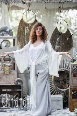 Pure Silk Kimono / White