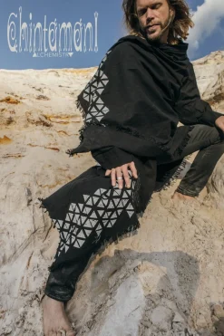 Raw Cotton Cloak / Black