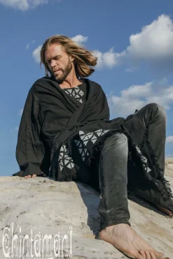 Raw Cotton Cloak / Black