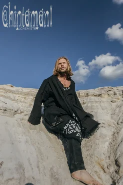 Raw Cotton Cloak / Black