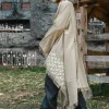 Raw Cotton Cloak / Sage Green