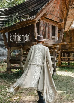 Raw Cotton Cloak / Sage Green