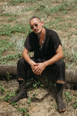 Raw Cotton Shirt / Black