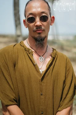 Raw Cotton Shirt / Brown