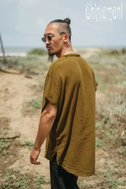 Raw Cotton Shirt / Brown