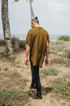 Raw Cotton Shirt / Brown