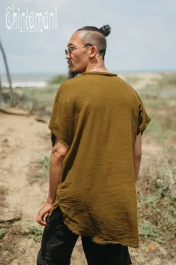 Raw Cotton Shirt / Brown