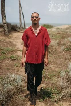 Raw Cotton Shirt / Red Ochre