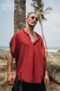 Raw Cotton Shirt / Red Ochre