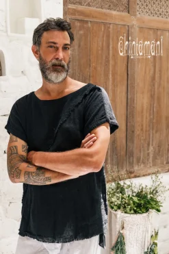 Raw Cotton T-shirt / Black