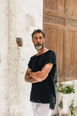 Raw Cotton T-shirt / Black