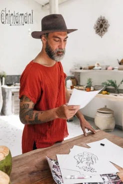 Raw Cotton T-shirt / Red Ochre