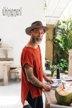 Raw Cotton T-shirt / Red Ochre