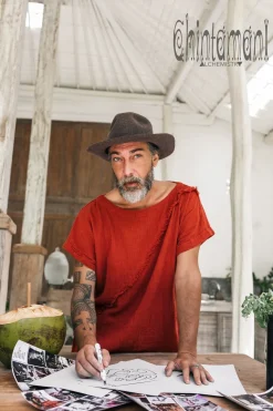 Raw Cotton T-shirt / Red Ochre