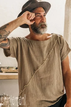 Raw Cotton T-shirt / Sage Green